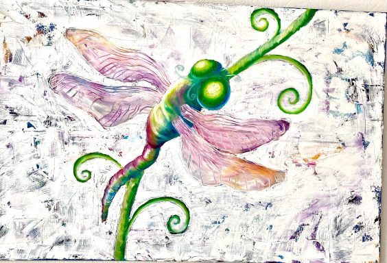 Ölfarbe auf Leinwand, gespachtelt/gemalt